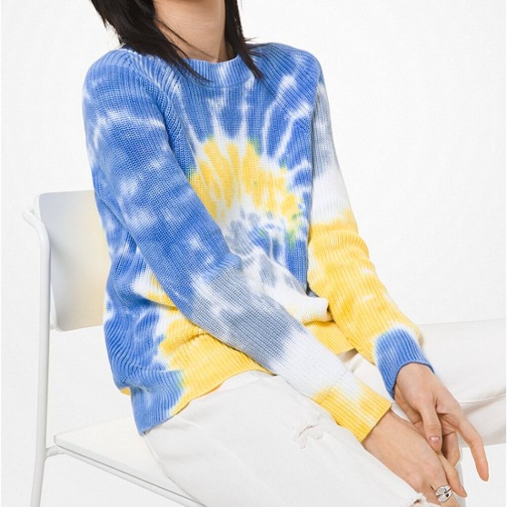 🏞️ Michael Kors 🏞️ Tie Dye Supima Cotton Sweater, M